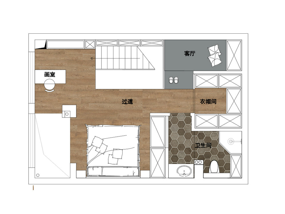 復(fù)地海上?，F(xiàn)代風(fēng)格loft裝修效果圖